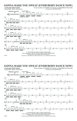 Gonna Make You Sweat (Everybody Dance Now): Auxiliary Percussion
