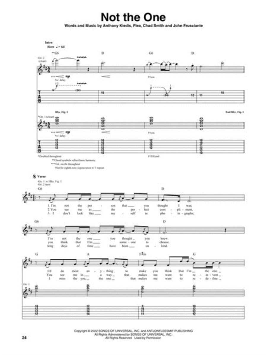 Red Hot Chili Peppers – Unlimited Love Electric Guitar scores gallery preview page 7