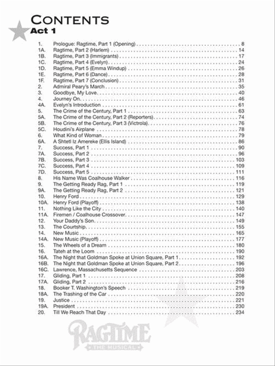 Ragtime the Musical Ragtime the Musical Piano, Vocal, Guitar scores gallery preview page 5