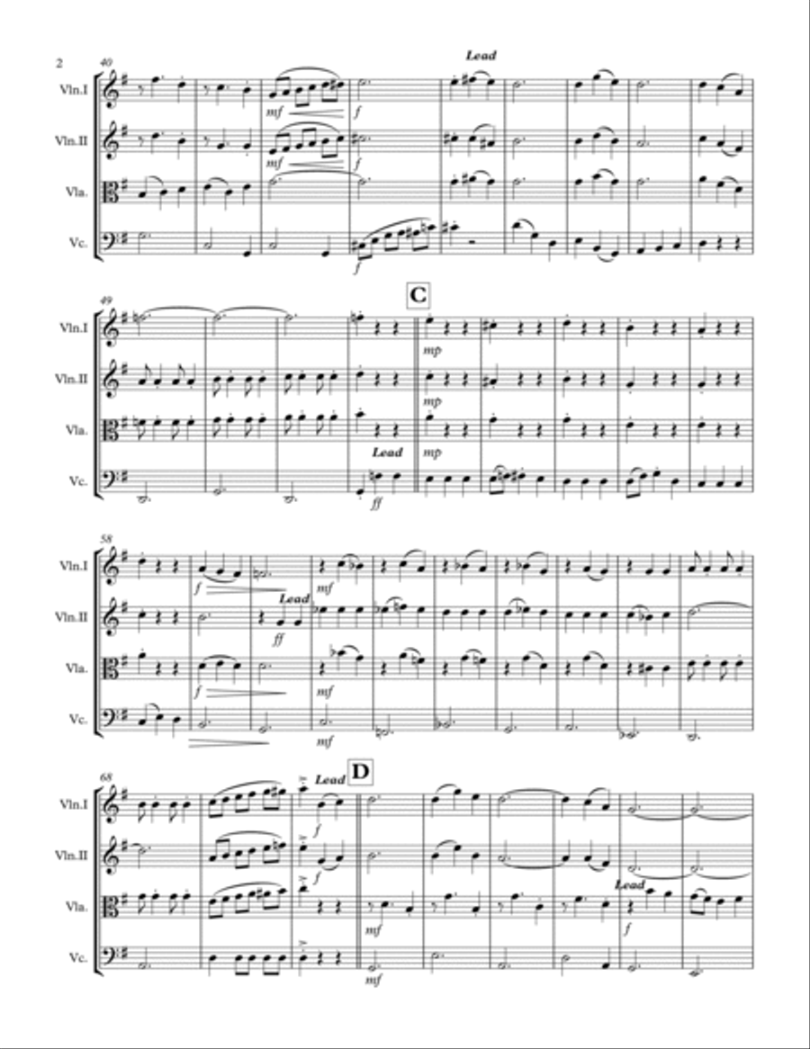 The Most Wonderful Time Of The Year String Quartet scores gallery preview page 3
