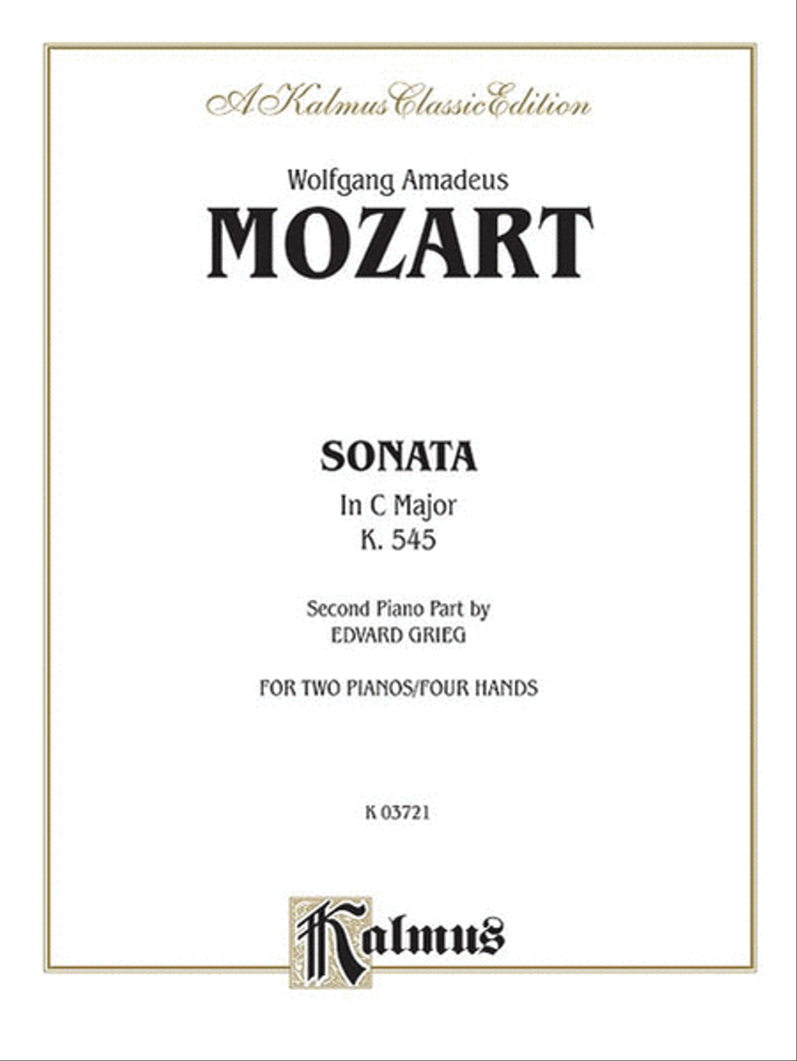 Sonata in C Major, K. 545 Small Ensemble scores gallery preview page 1