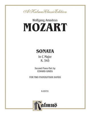 Book cover for Sonata in C Major, K. 545
