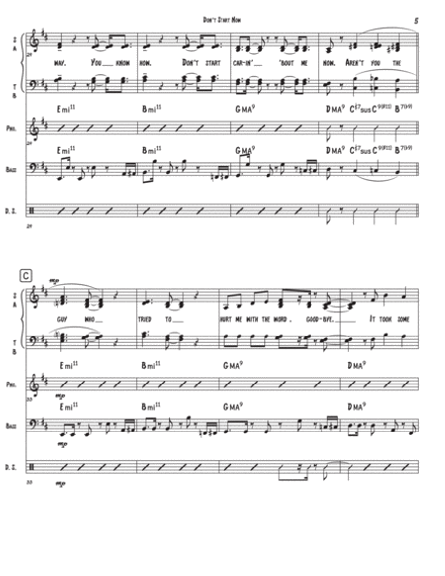 Don't Start Now Divisi scores gallery preview page 5