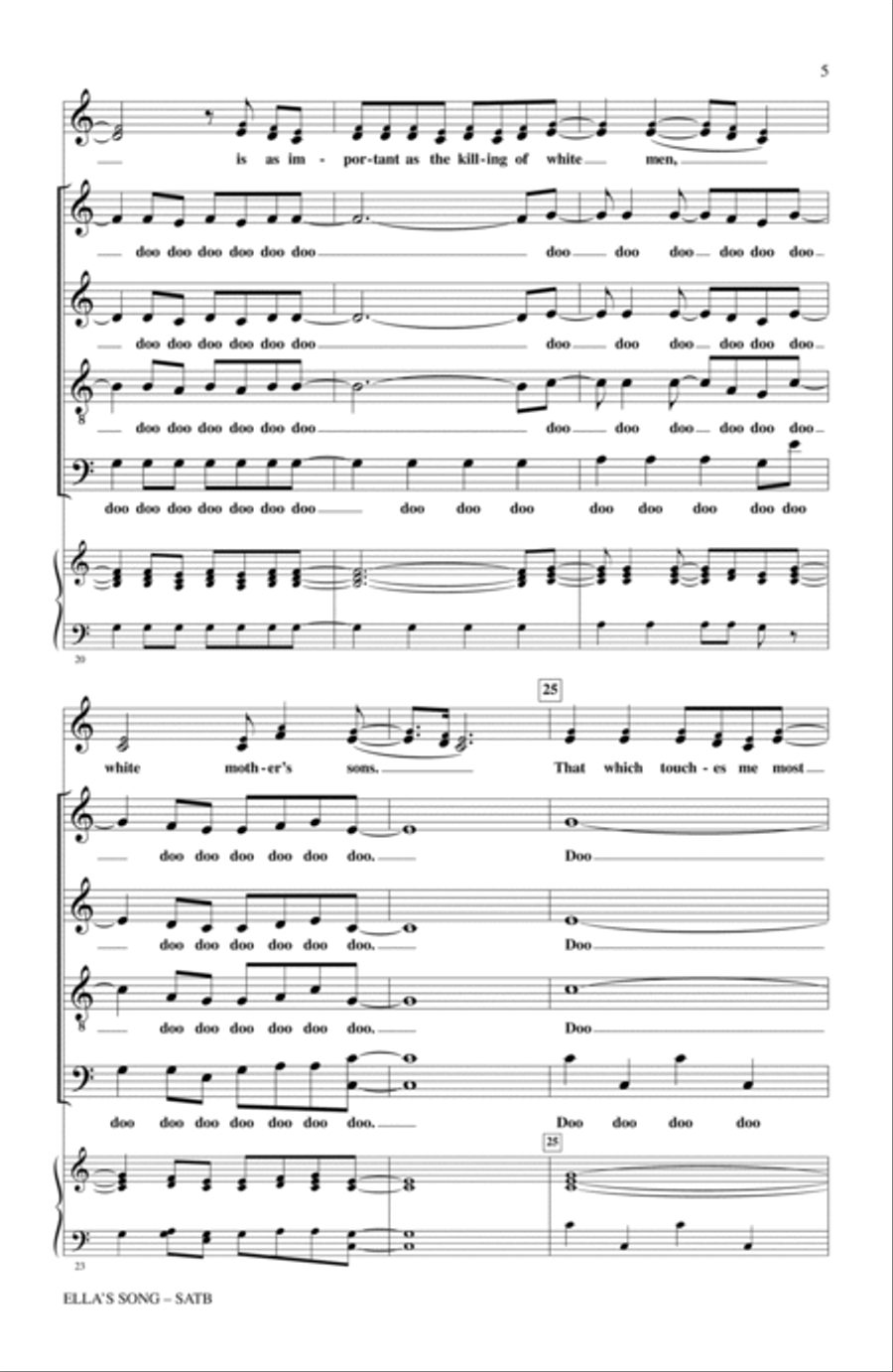Ella's Song Ella's Song 4-Part scores gallery preview page 3