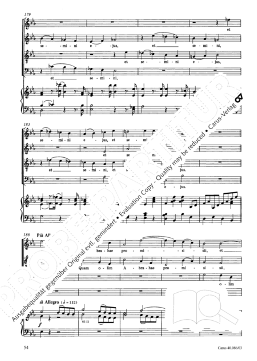 Requiem in C minor 4-Part scores gallery preview page 55