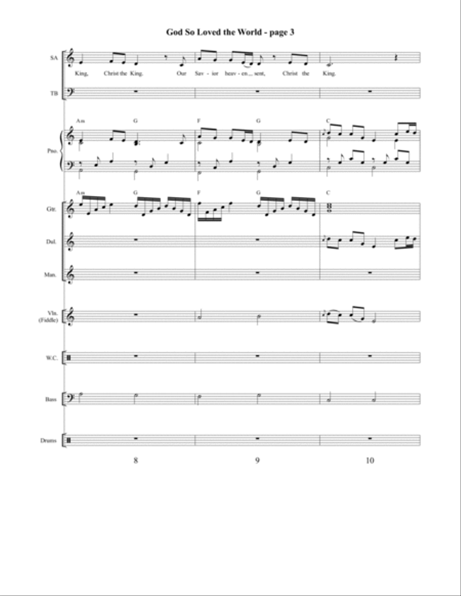 God So Loved the World Orchestration (Digital) 4-Part scores gallery preview page 4