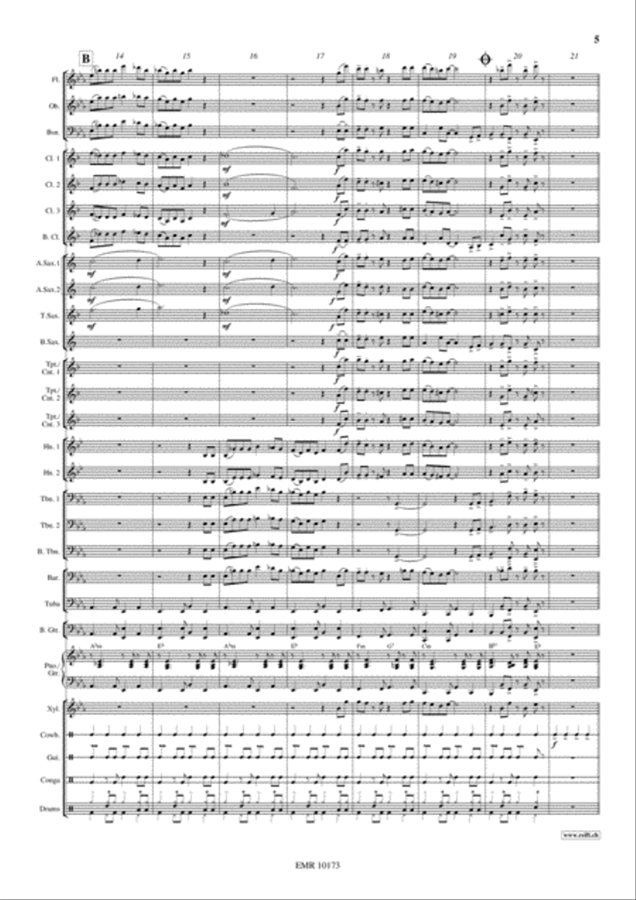 Verdi Goes Latin Concert Band scores gallery preview page 6