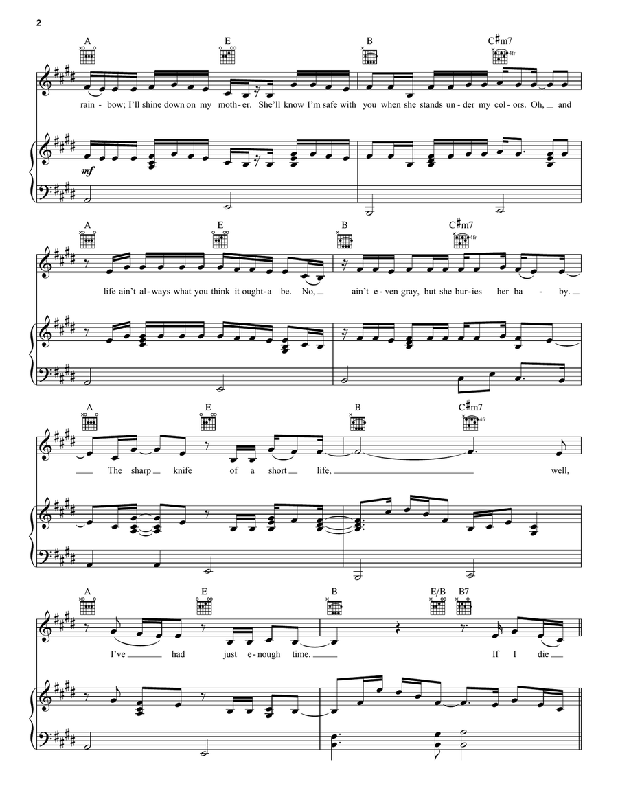 If I Die Young Acoustic Guitar scores gallery preview page 2