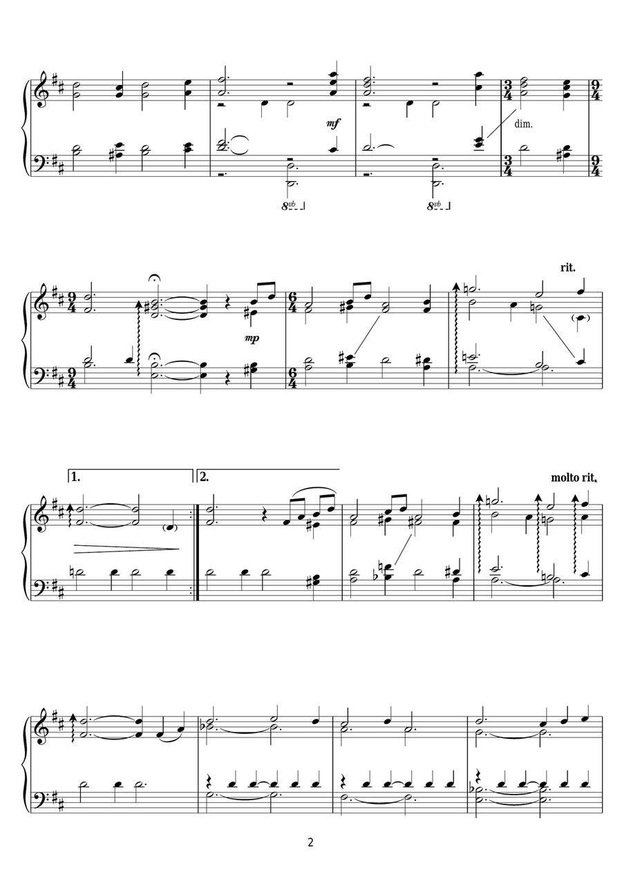 Ada Plays To Inman (from Cold Mountain) Piano Solo scores gallery preview page 2
