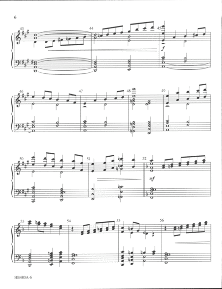 Fanfare of Praise - handbell part - 4-5 octaves 5-Octaves scores gallery preview page 6