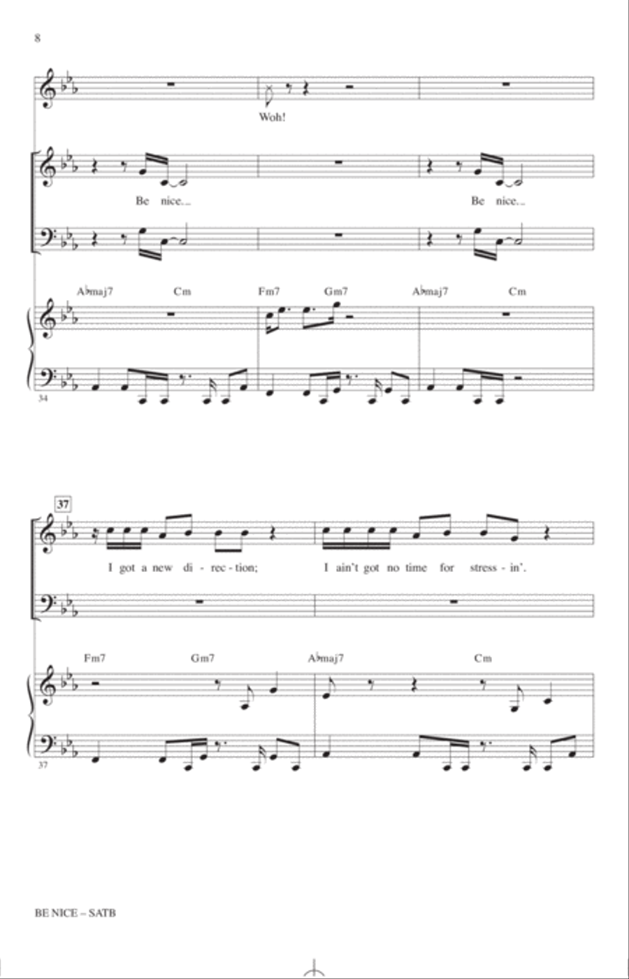 Be Nice (feat. Snoop Dogg) (arr. Alan Billingsley) 4-Part scores gallery preview page 7