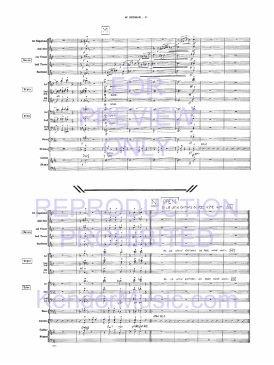 My Centennial My Centennial Jazz Ensemble scores gallery preview page 13