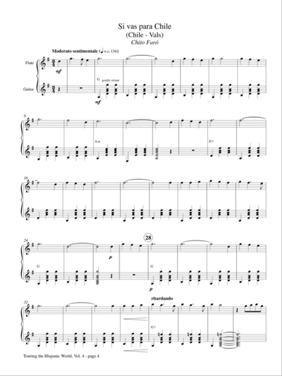 Touring the Hispanic World, Volume 4 Flute scores gallery preview page 3