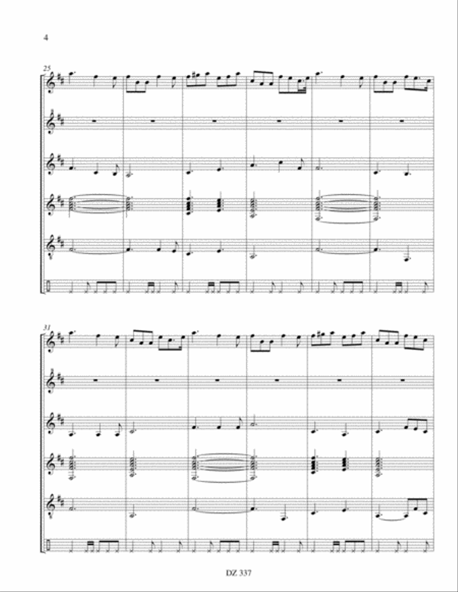 Paddy's Leather Breeches Guitar Ensemble scores gallery preview page 4