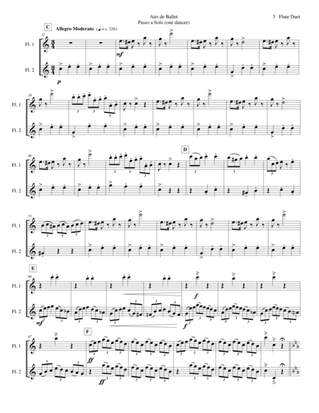 Verdi - Pas de Solo for flute duet (Ballet music, Jerusalem, Act III) image number null
