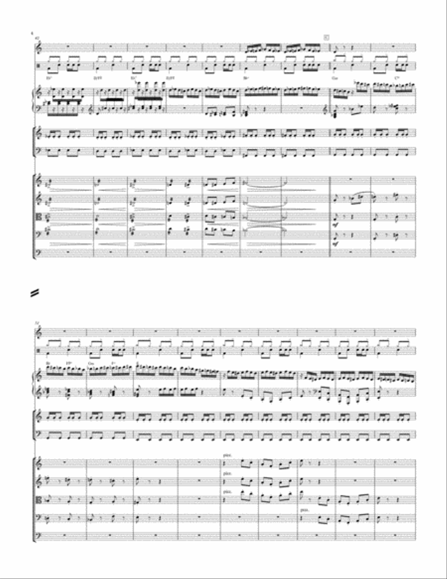 FLIGHT OF THE BUMBLE-BEE for Electric Band and Strings Concert Band scores gallery preview page 4
