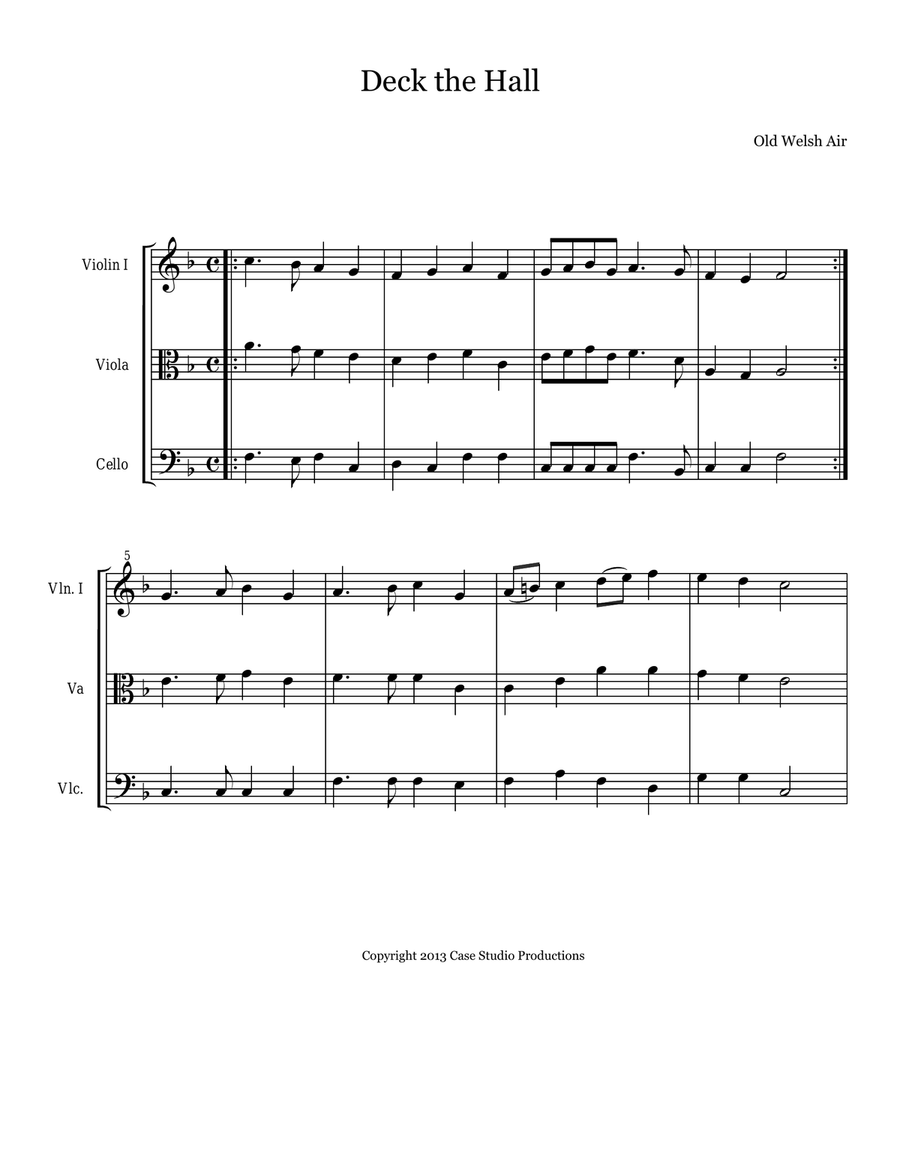 Christmas Trios I - violin, viola, cello String Trio scores gallery preview page 4