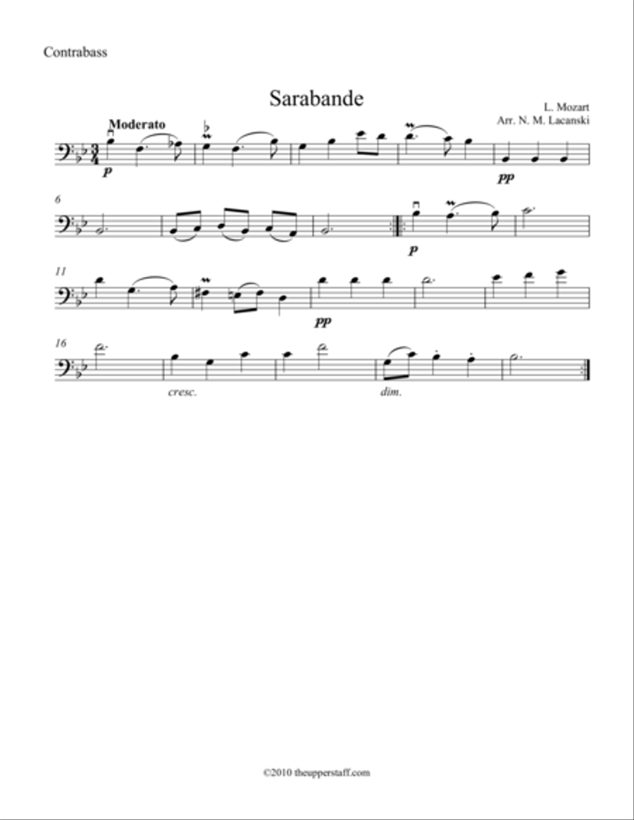 Sarabande String Duet scores gallery preview page 1
