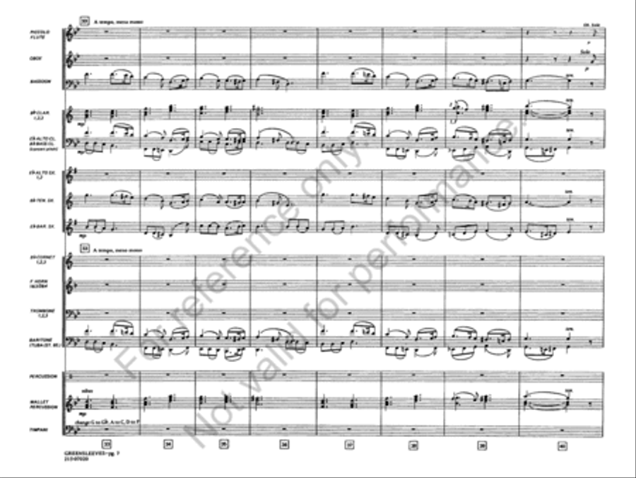 Greensleeves Greensleeves Concert Band scores gallery preview page 8