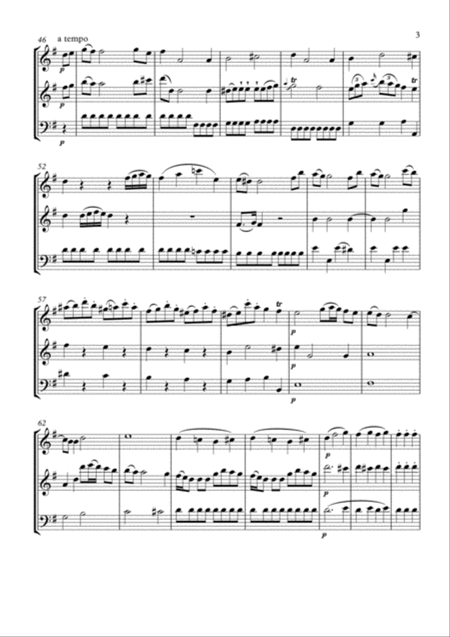 Woodwind trio by Giuseppe Cambini Woodwind Trio scores gallery preview page 3