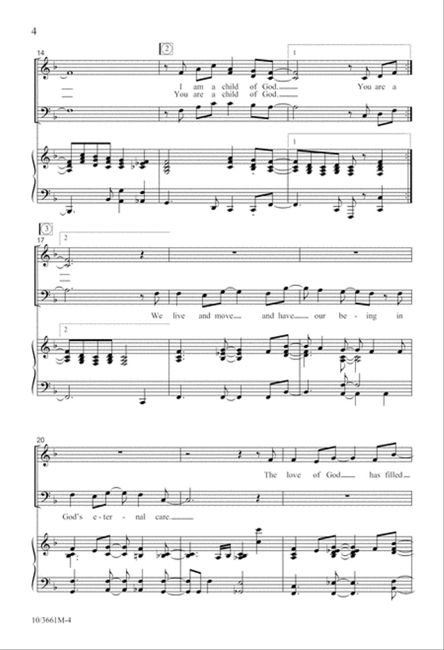 Child of God 4-Part scores gallery preview page 4