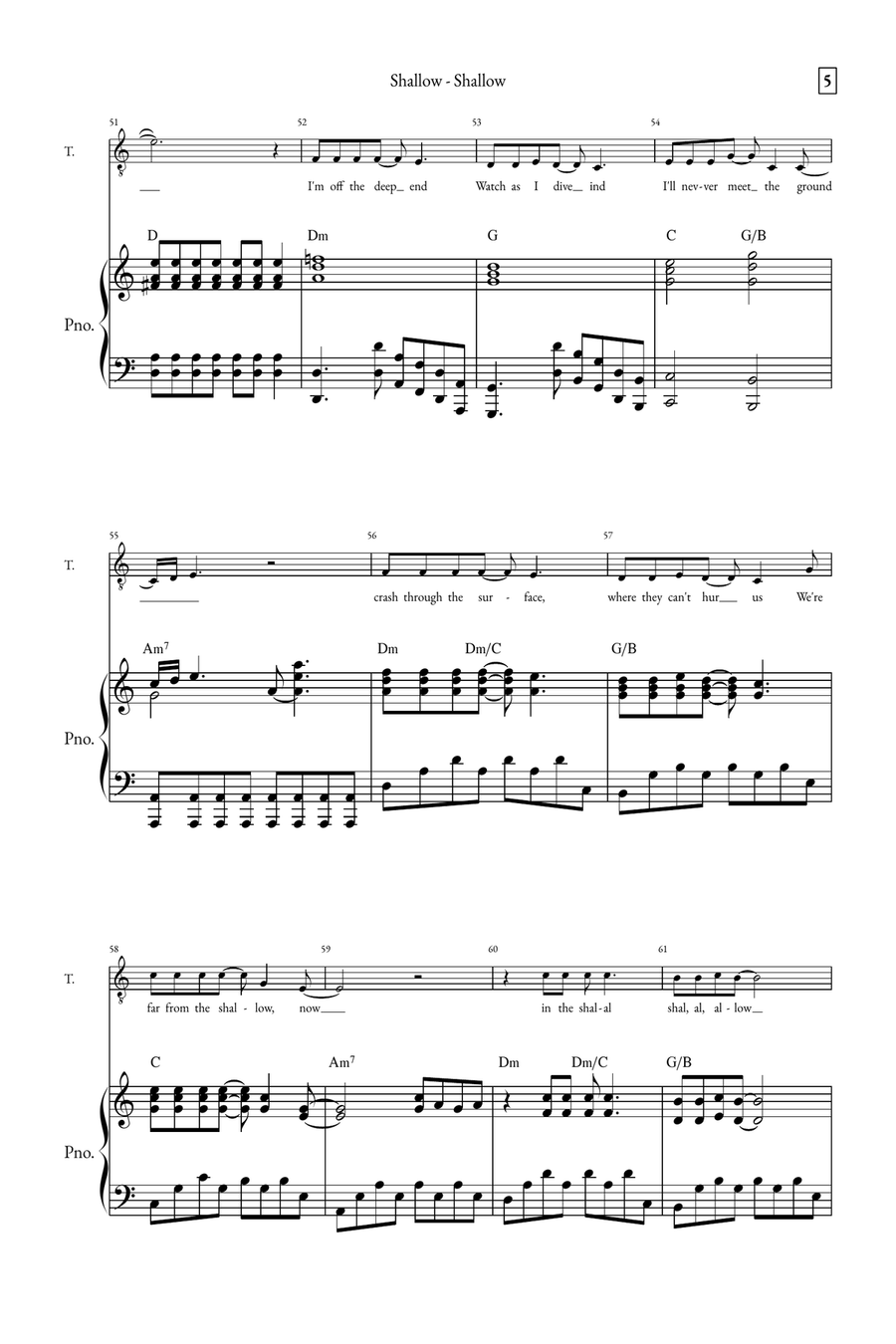 Shallow A Cappella scores gallery preview page 5