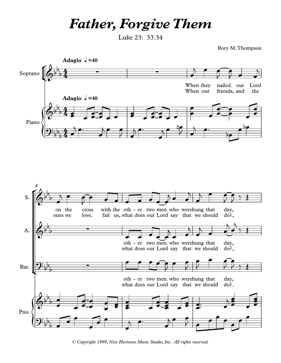 Final Words: The Seven Last Words of Christ 3-Part scores gallery preview page 1
