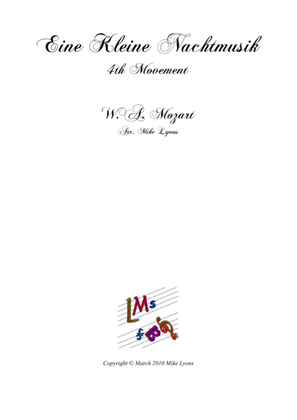 Book cover for Brass Sextet - Mozart - Eine Kleine Nachtmusik - 4th Mvt.