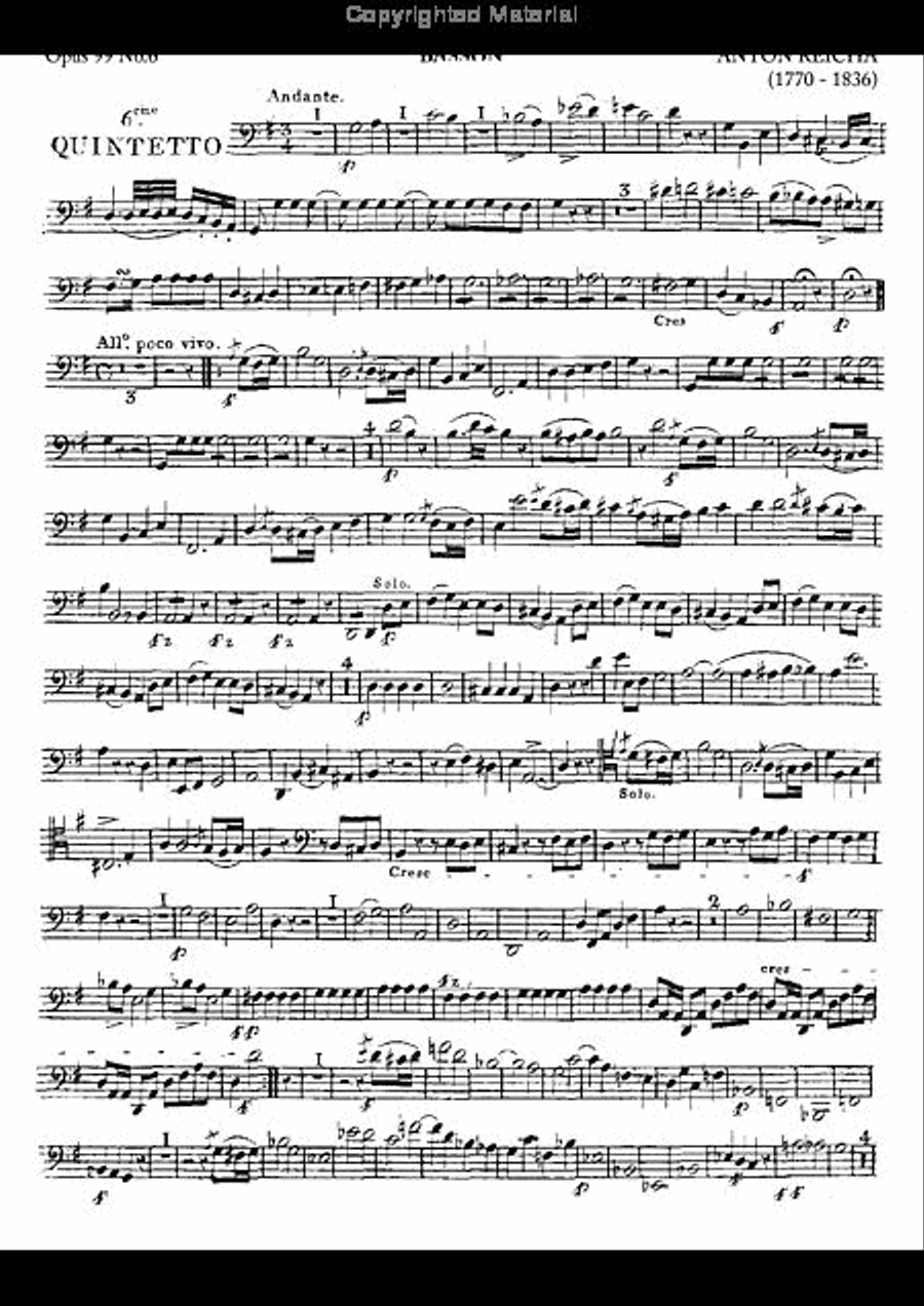 Wind Quintet, Op. 99, No. 6 Woodwind Quintet scores gallery preview page 6
