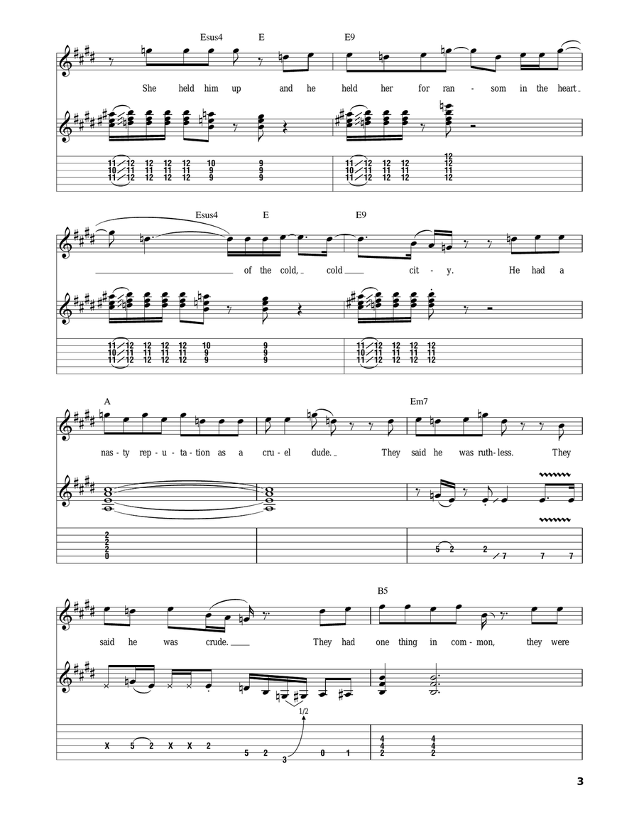 Life In The Fast Lane Acoustic Guitar scores gallery preview page 3