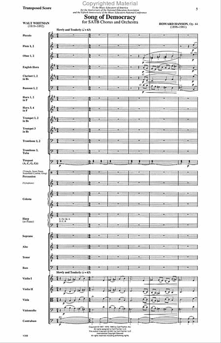 Song Of Democracy Orchestra scores gallery preview page 2