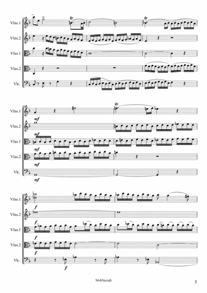 Adagio and Allegro, KV. 594 for string orchestra