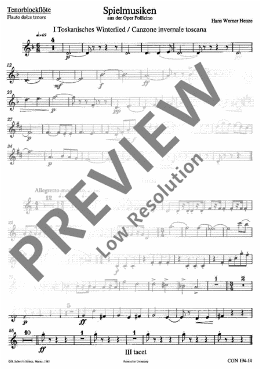Pollicino Spielmusiken Tenor Recorder scores gallery preview page 2