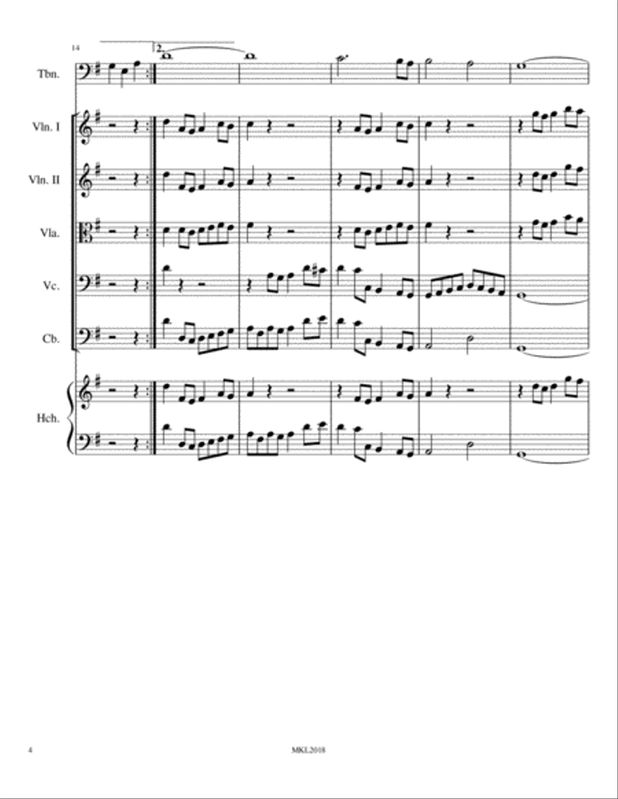 Trombone Concerto No 1 In G Major String Orchestra scores gallery preview page 4