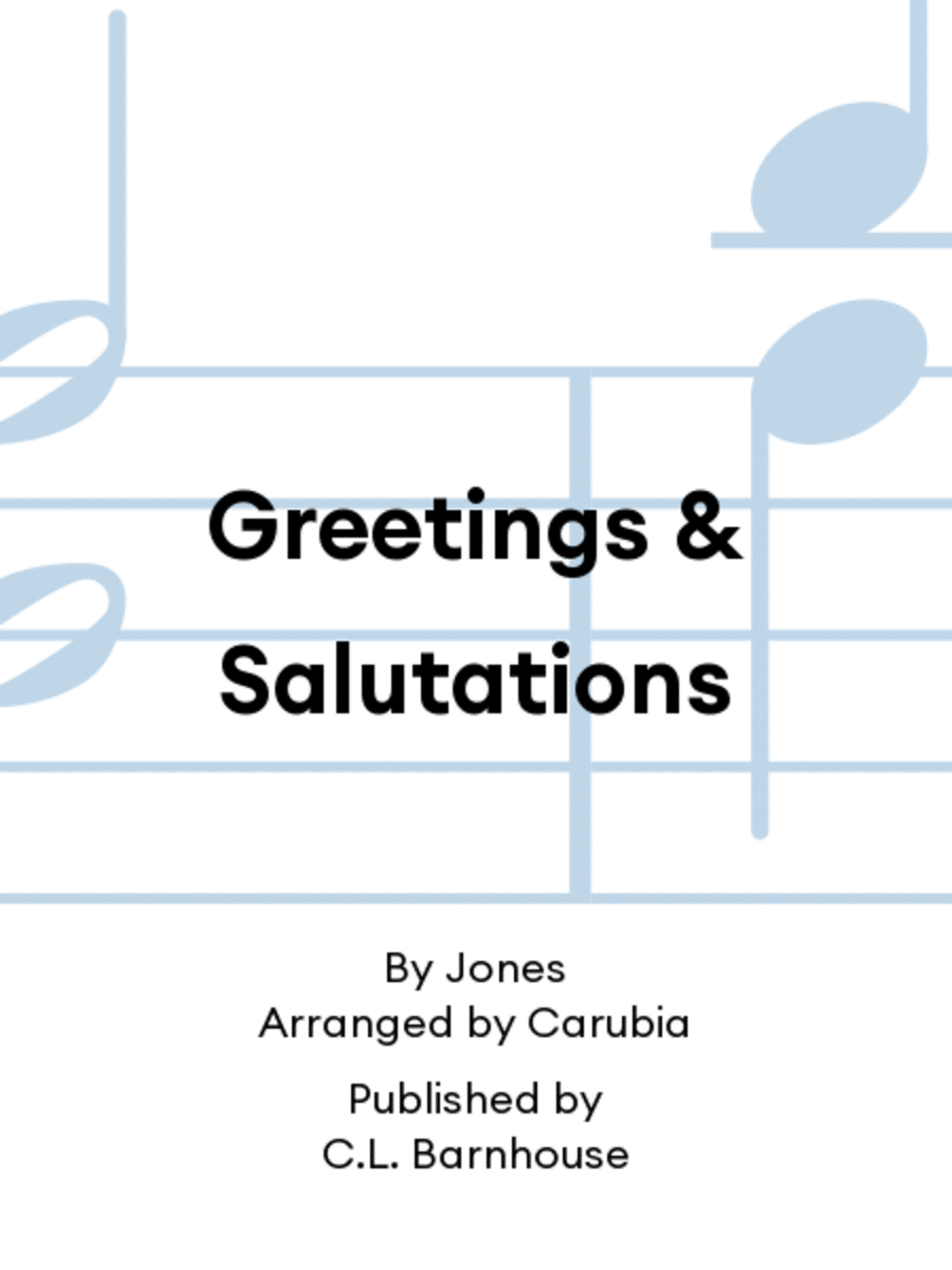 Greetings & Salutations Greetings & Salutations Jazz Ensemble scores gallery preview page 1