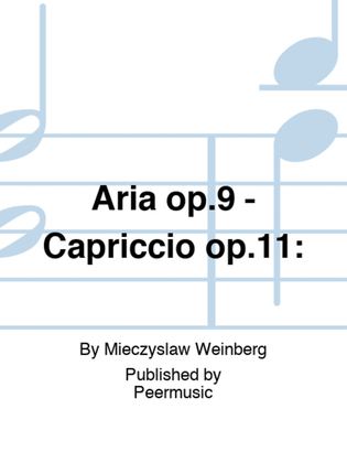 Book cover for Aria op.9 - Capriccio op.11:
