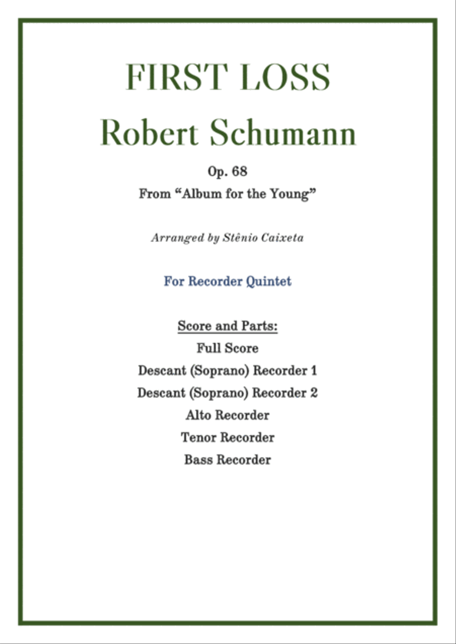 First Loss - Op. 68 Recorder scores gallery preview page 3