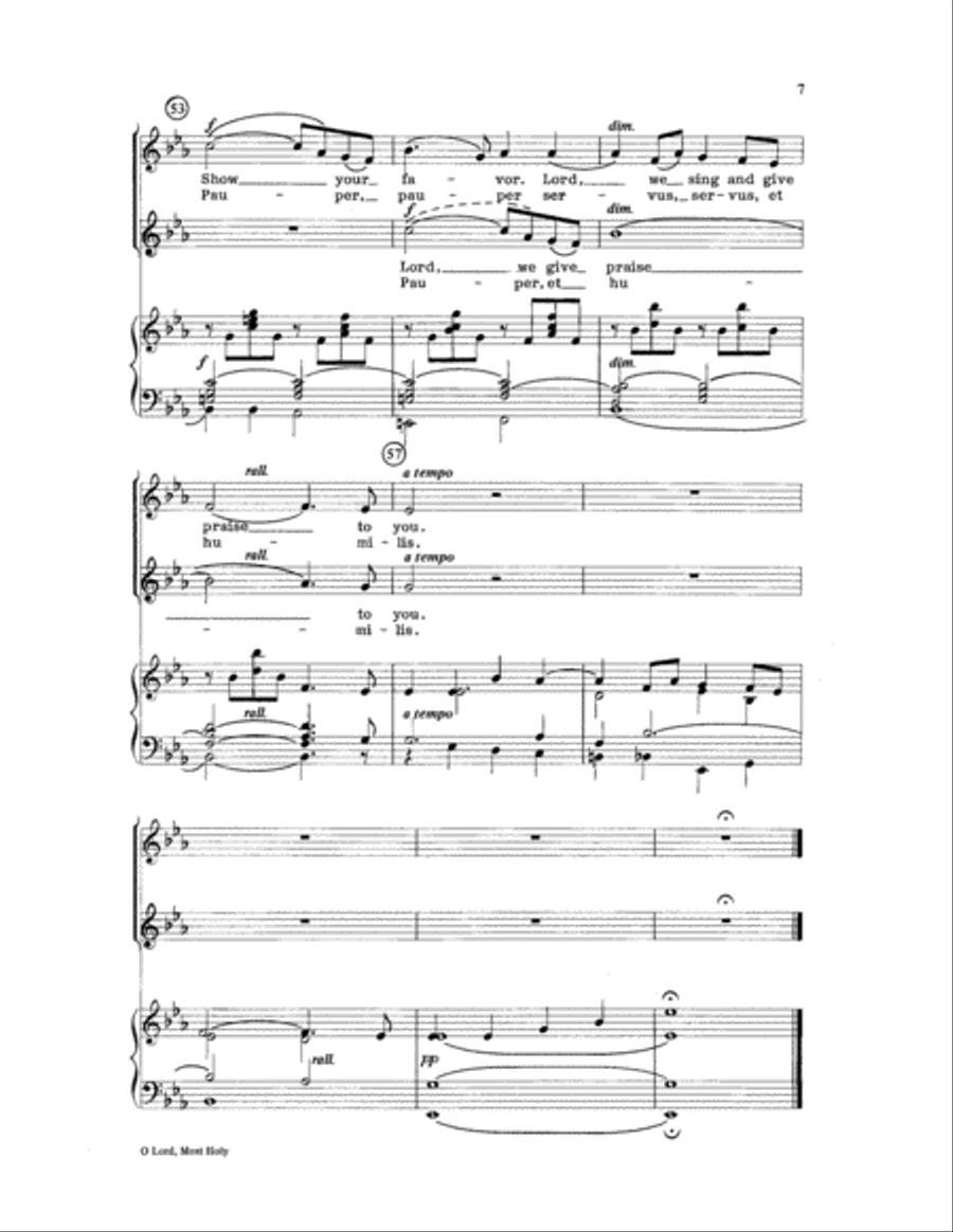 O Lord, Most Holy (Panis Angelicus) 2-Part scores gallery preview page 7