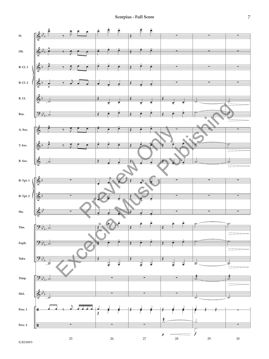 Scorpius (Score) Scorpius (Score) Concert Band scores gallery preview page 8
