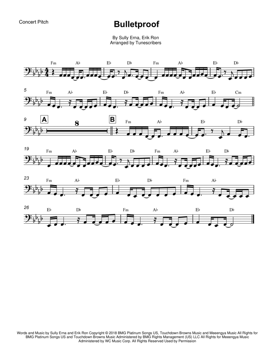 Bulletproof Tuba scores gallery preview page 1