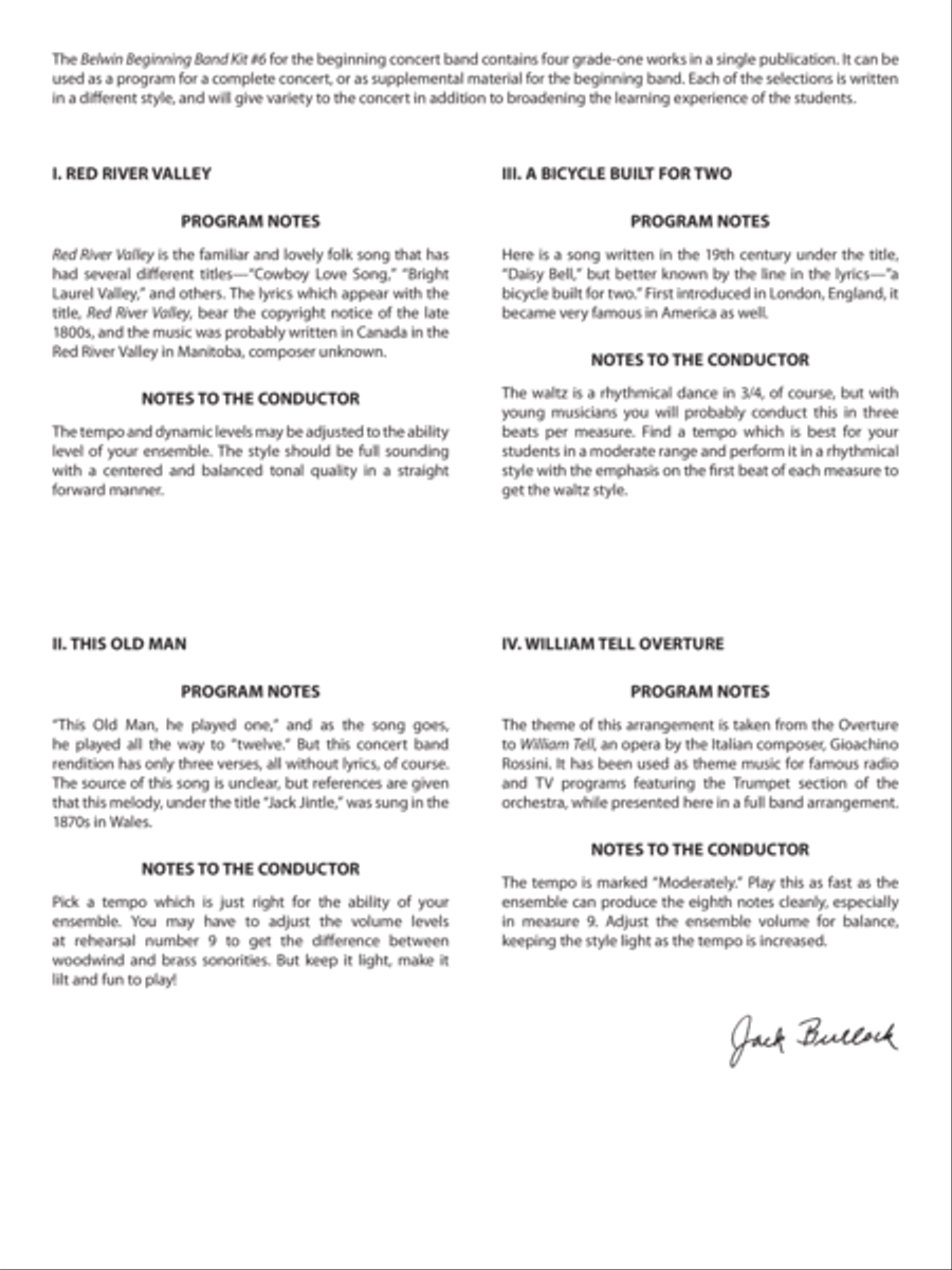 Belwin Beginning Band Kit #6: Score Concert Band scores gallery preview page 2