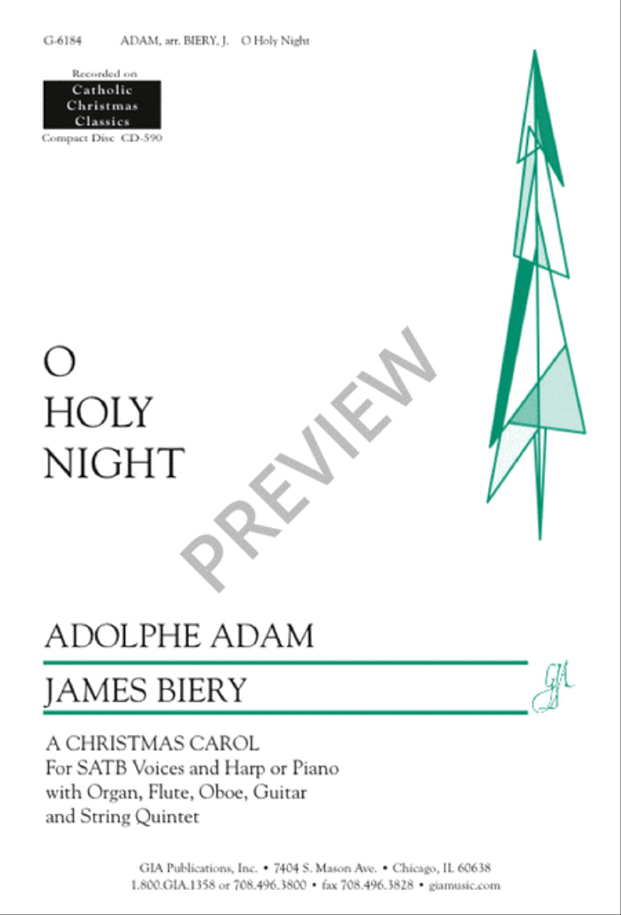 O Holy Night 4-Part scores gallery preview page 1
