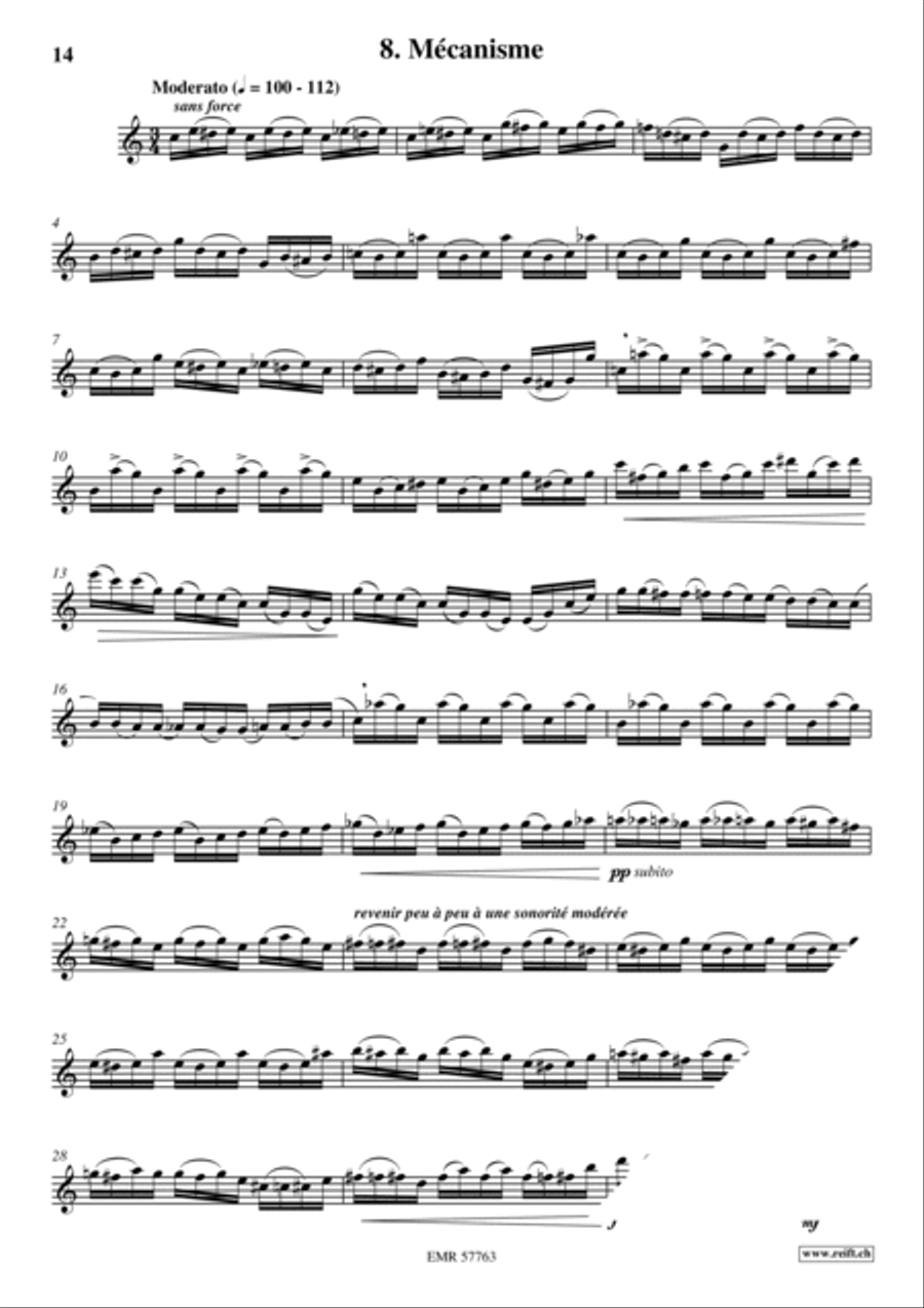 36 Etudes Transcendantes Flute Solo scores gallery preview page 10