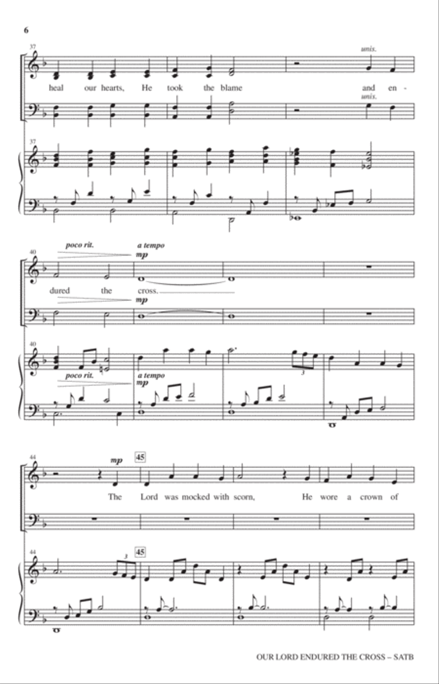 Our Lord Endured The Cross 4-Part scores gallery preview page 5