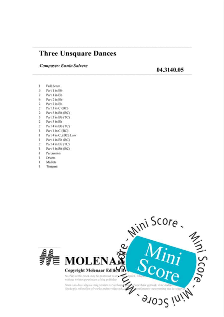 Three Unsquare Dances Brass Band scores gallery preview page 4