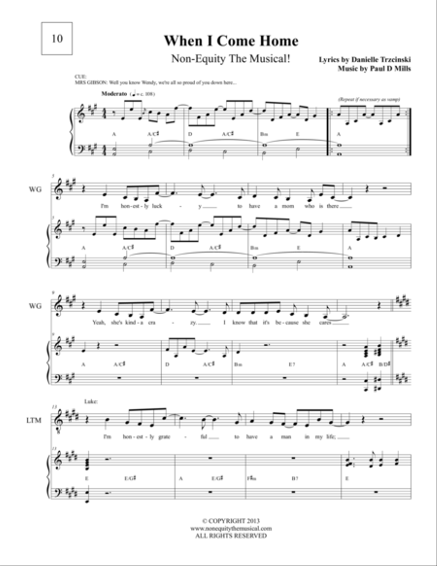 When I Come Home Small Ensemble scores gallery preview page 1