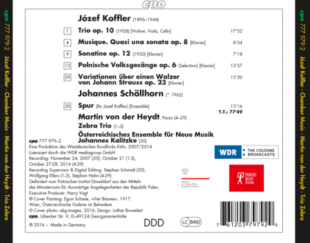 Jozef Koffler: Piano Works - Trio  Sheet Music