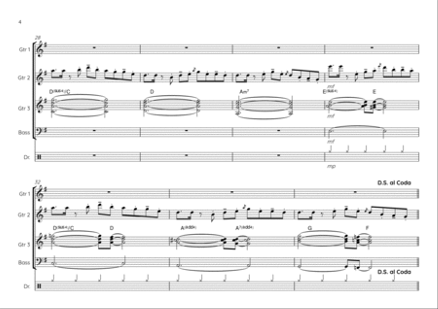 Lingus Guitar Ensemble scores gallery preview page 4