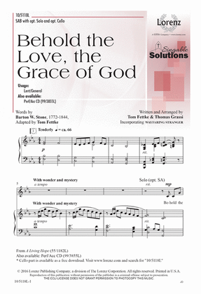 Book cover for Behold the Love, the Grace of God