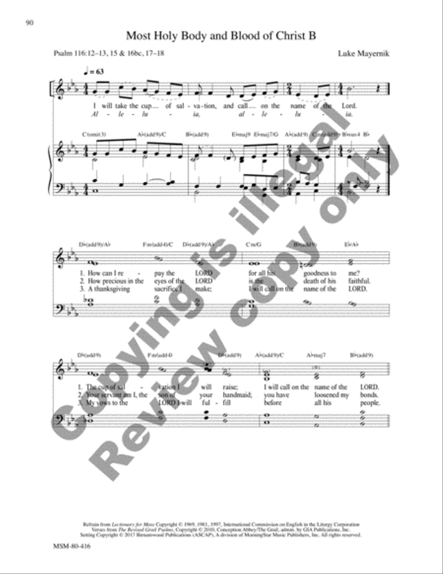 The Five Graces Psalter: Lectionary Psalms 4-Part scores gallery preview page 23